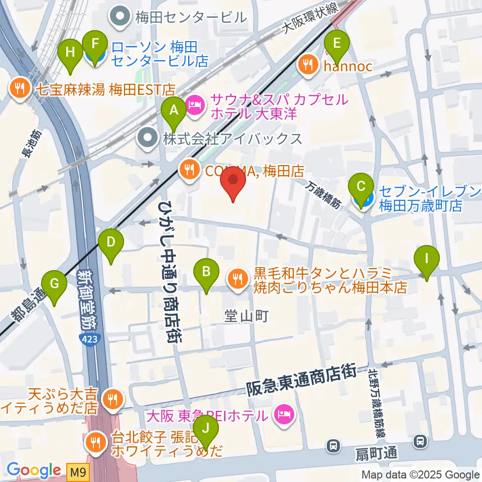 ディスクユニオン大阪店周辺のコンビニエンスストア一覧地図