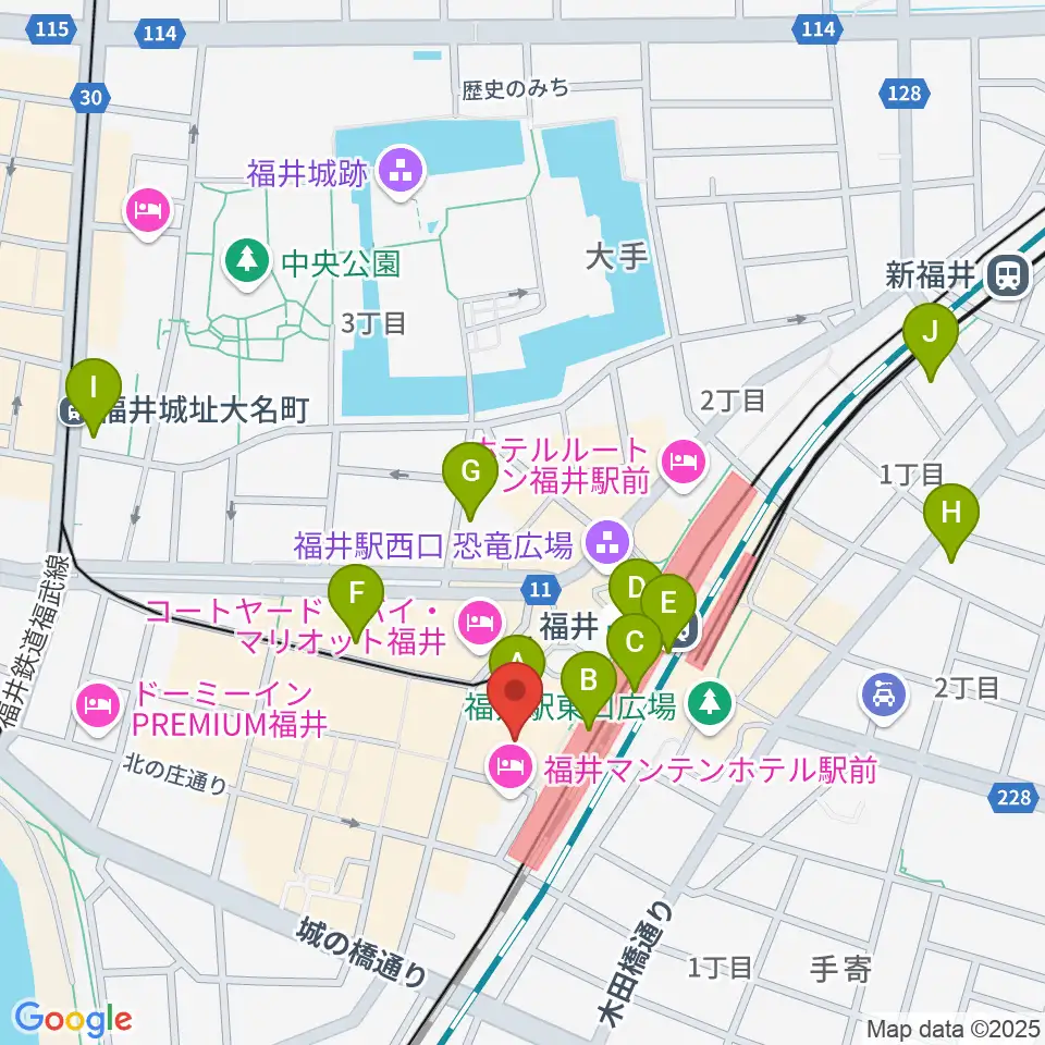 ハピリンホール・ハピテラス周辺のコンビニエンスストア一覧地図