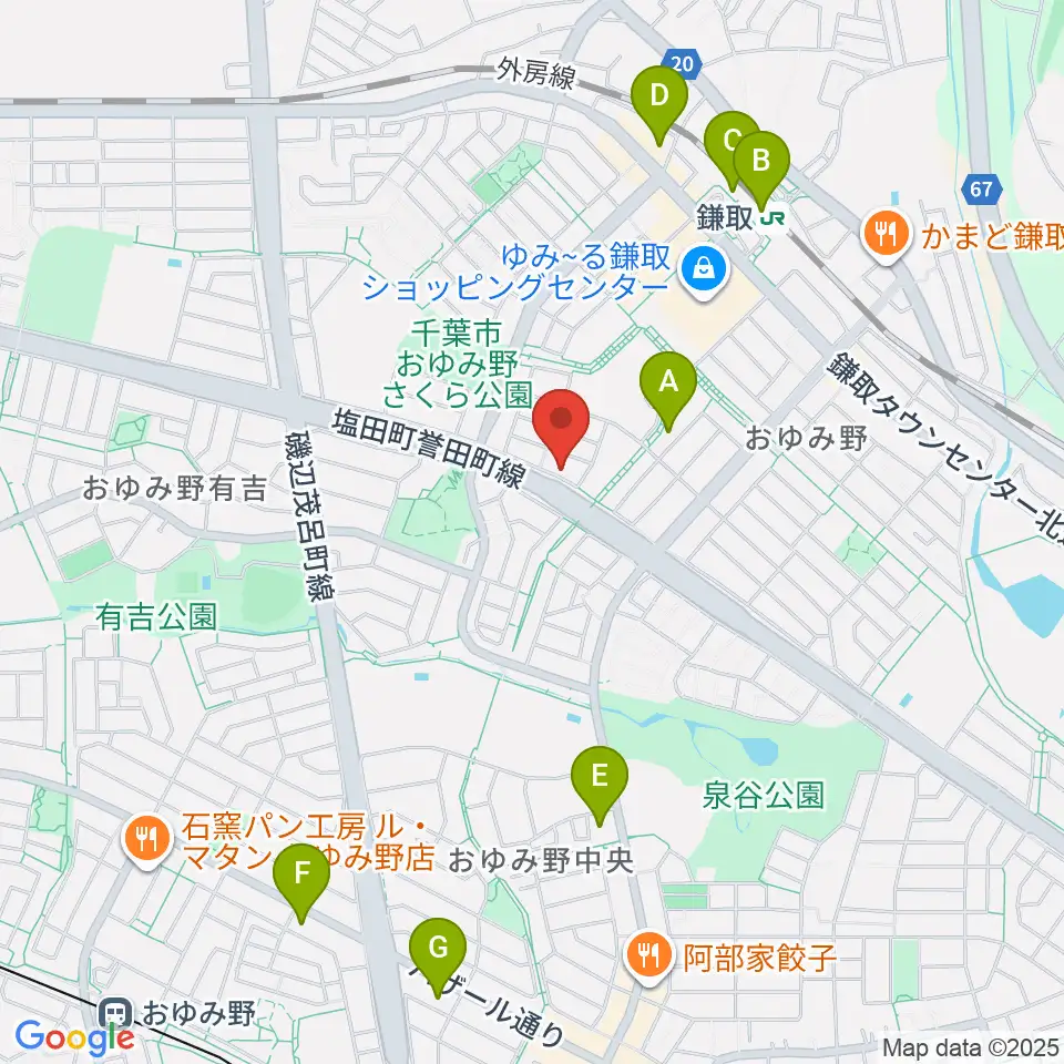 Azul ギター教室周辺のコンビニエンスストア一覧地図