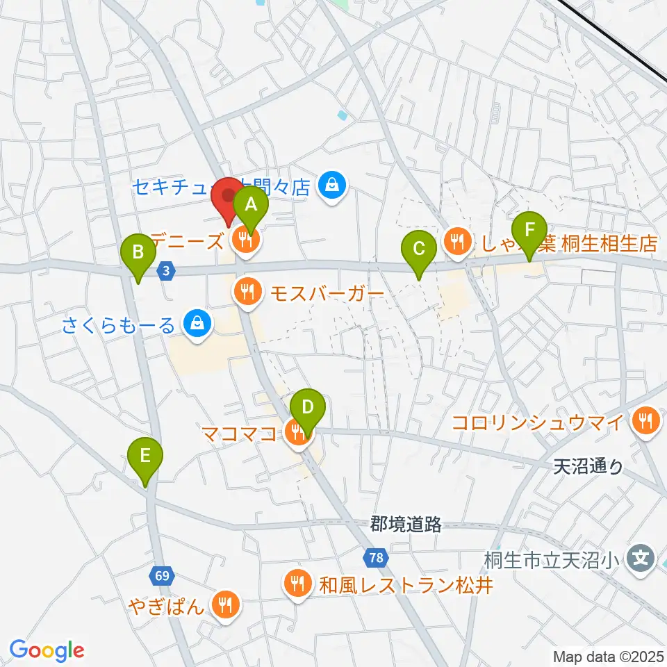 Watar Road Guitars周辺のコンビニエンスストア一覧地図