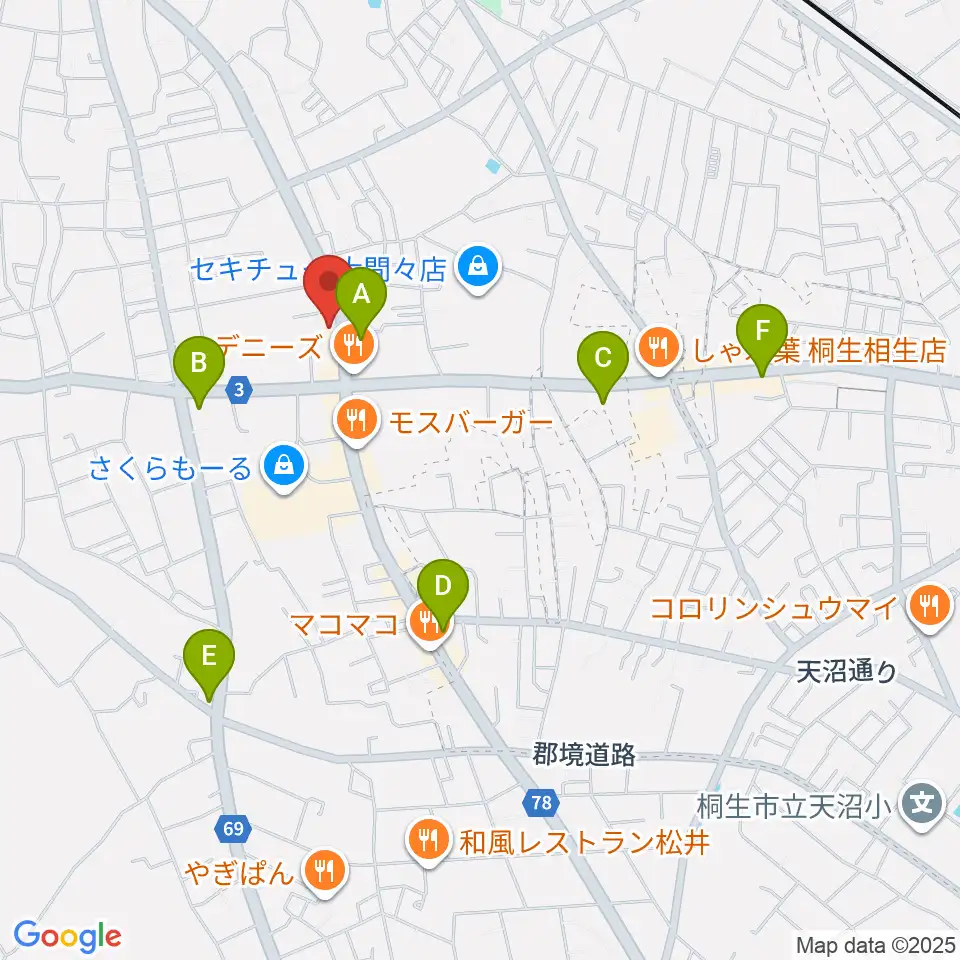 Watar Road Guitars周辺のコンビニエンスストア一覧地図