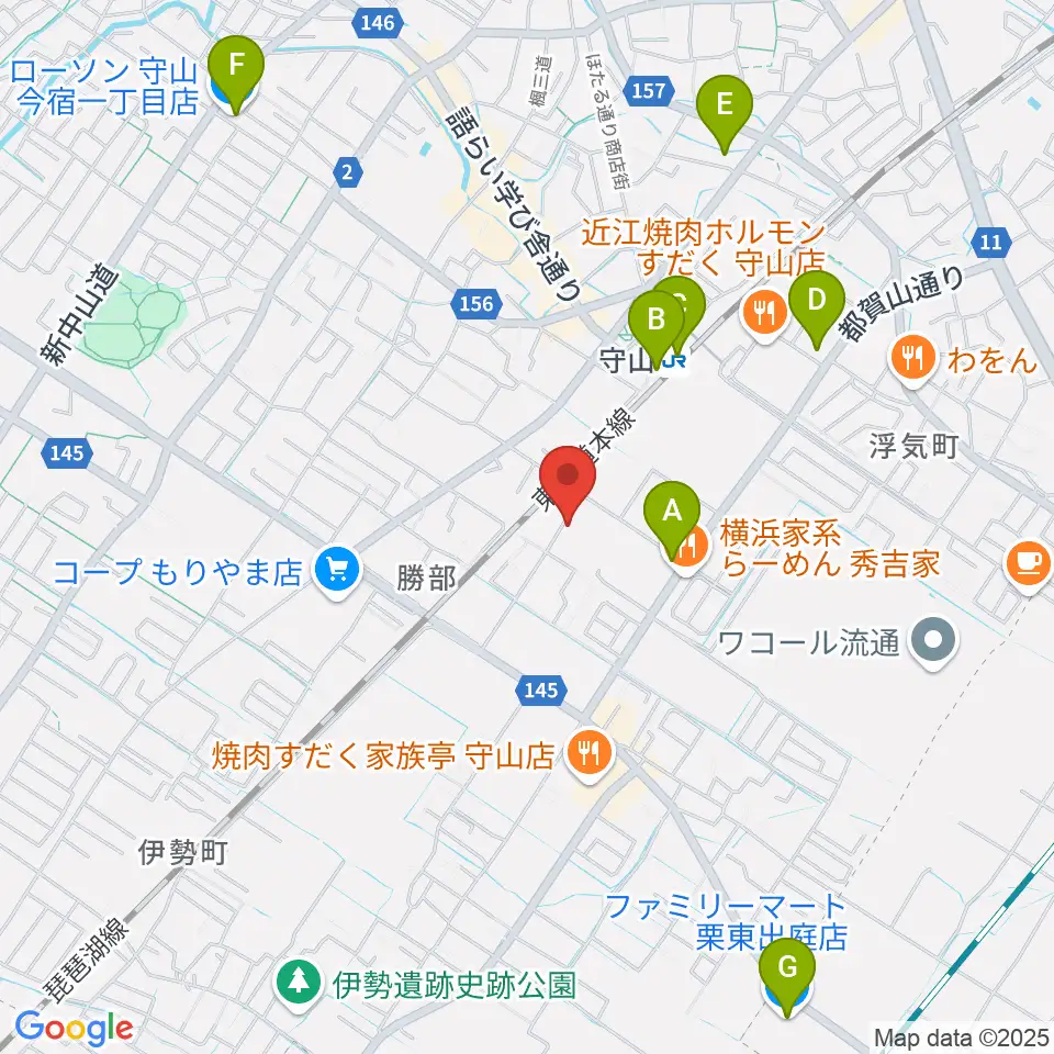 京滋ピアノ調律 / スティマー・ザール周辺のコンビニエンスストア一覧地図