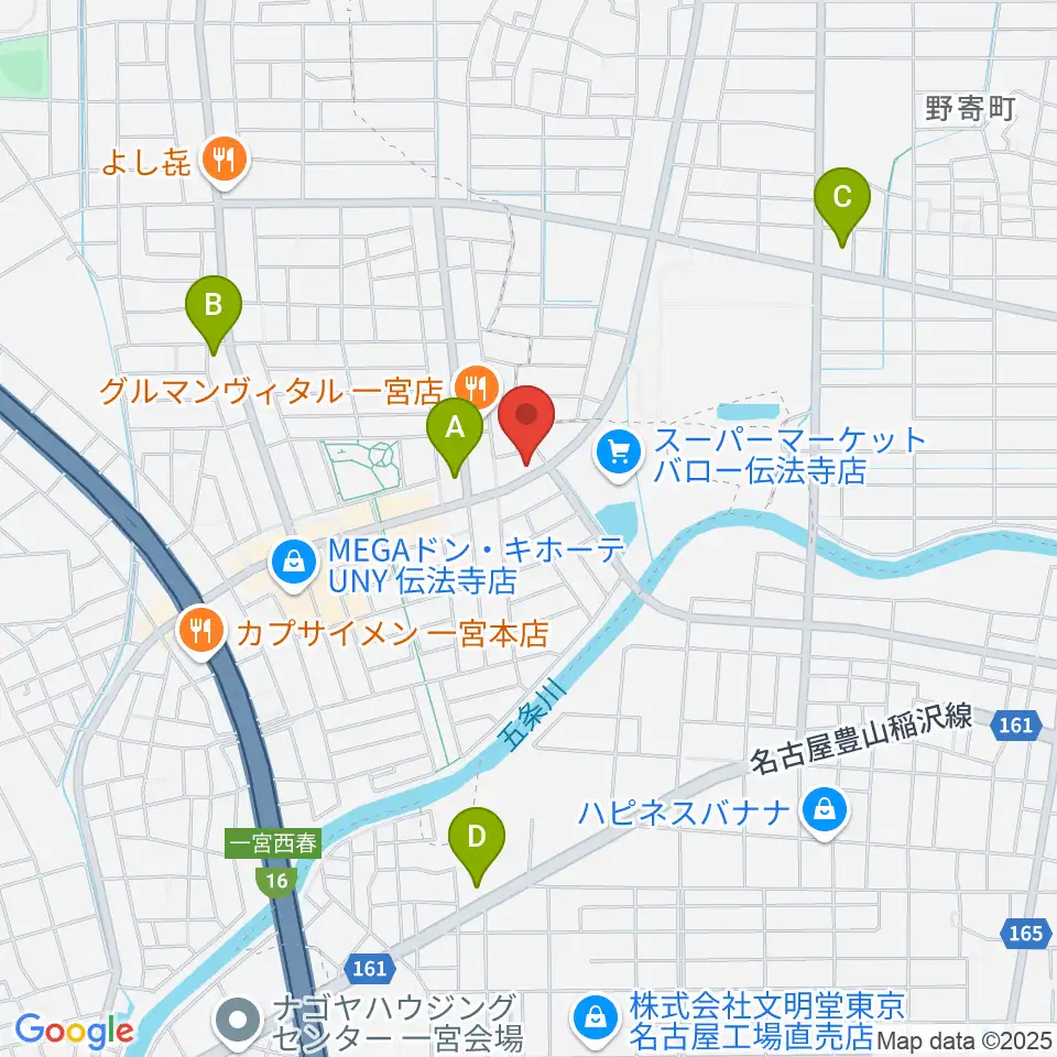 一宮Denpo-G Studio周辺のコンビニエンスストア一覧地図
