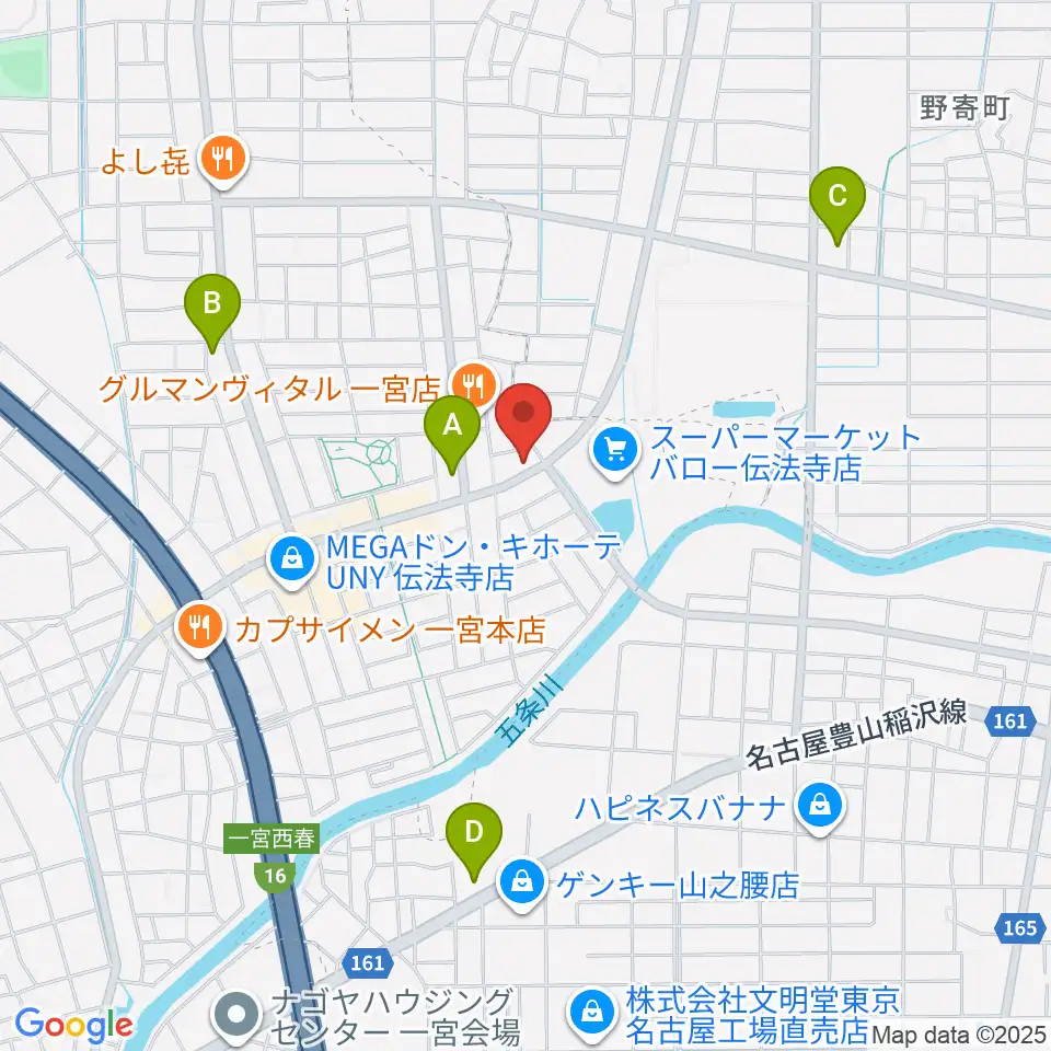一宮Denpo-G Studio周辺のコンビニエンスストア一覧地図
