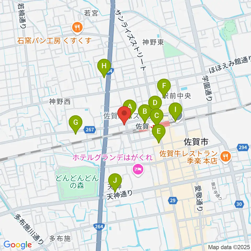 小川楽器 佐賀店周辺のコンビニエンスストア一覧地図