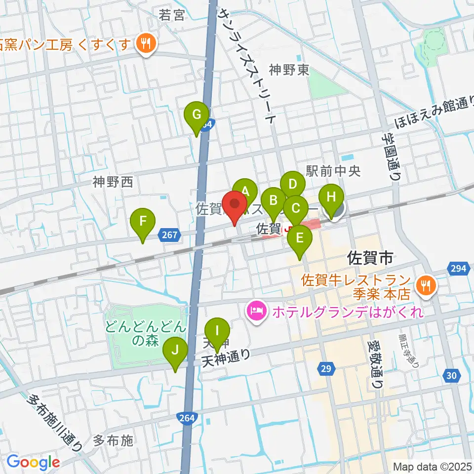 小川楽器 佐賀店周辺のコンビニエンスストア一覧地図