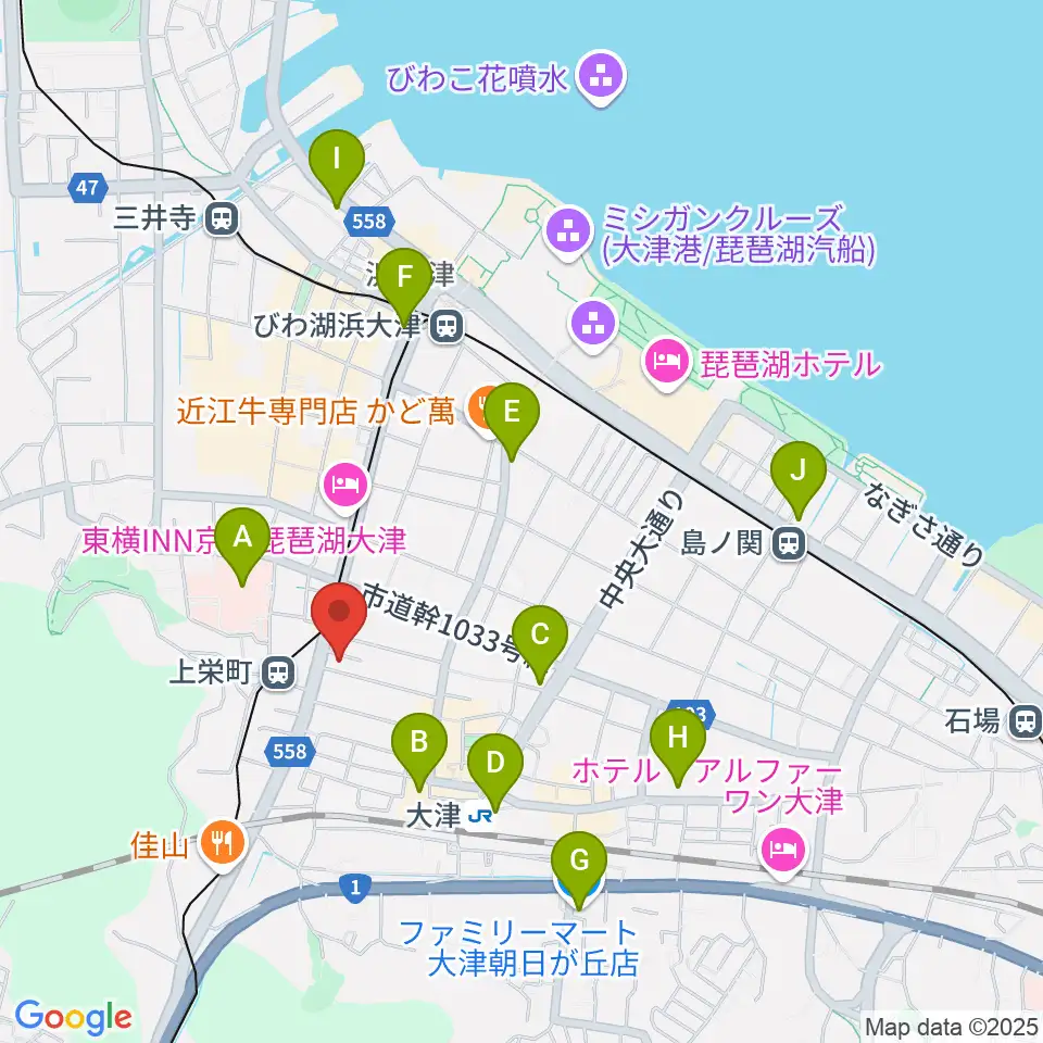 奏美ホール周辺のコンビニエンスストア一覧地図