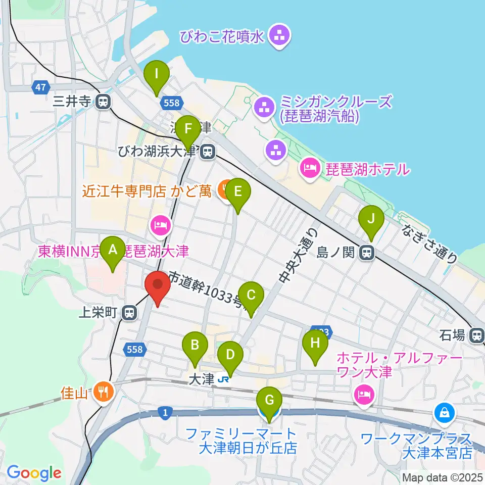 奏美ホール 防音練習室周辺のコンビニエンスストア一覧地図