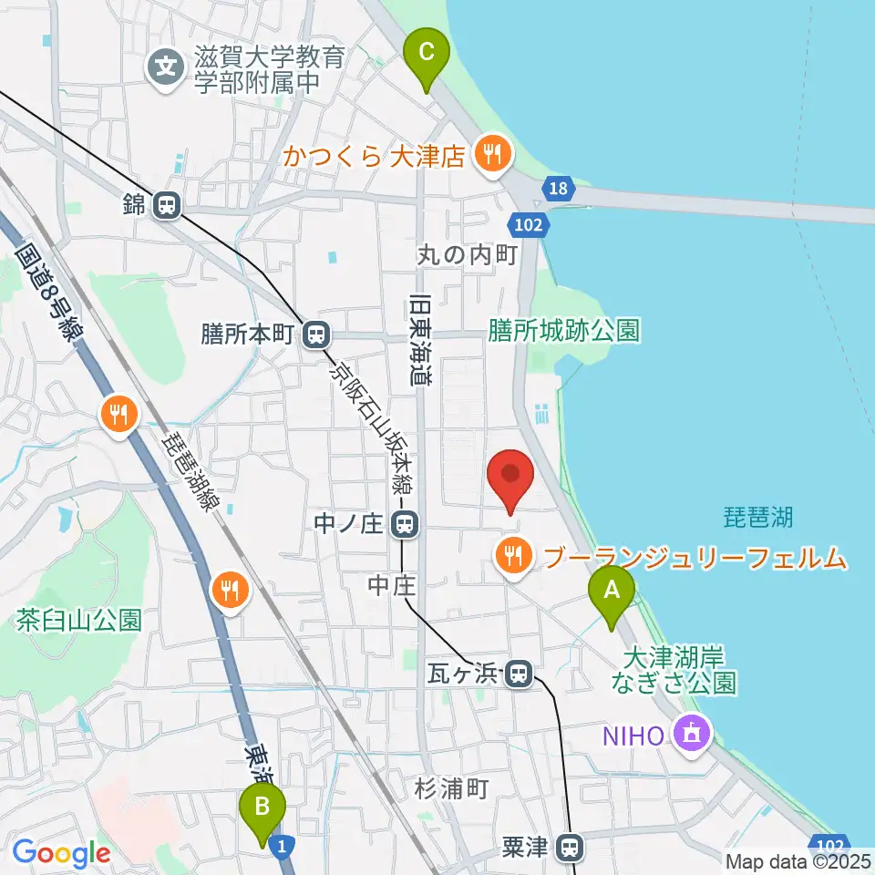 大津市フィガロホール周辺のコンビニエンスストア一覧地図
