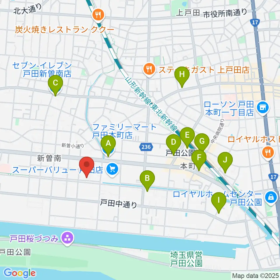さくらパル 新曽南多世代交流館周辺のコンビニエンスストア一覧地図