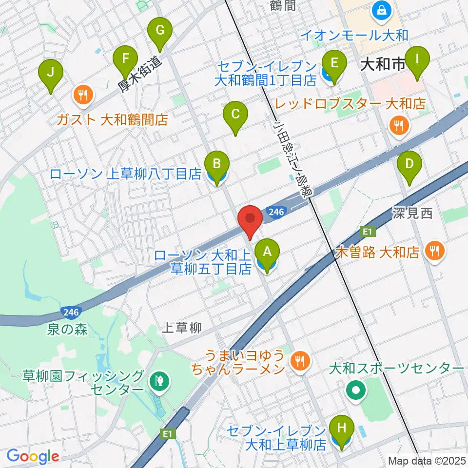 ウイスタリアピアノ周辺のコンビニエンスストア一覧地図