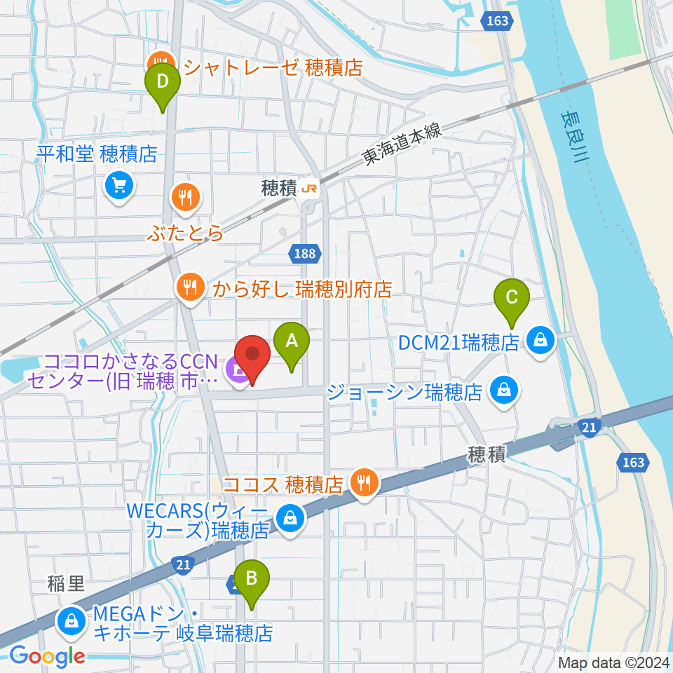 ココロかさなるCNNセンター周辺のコンビニエンスストア一覧地図