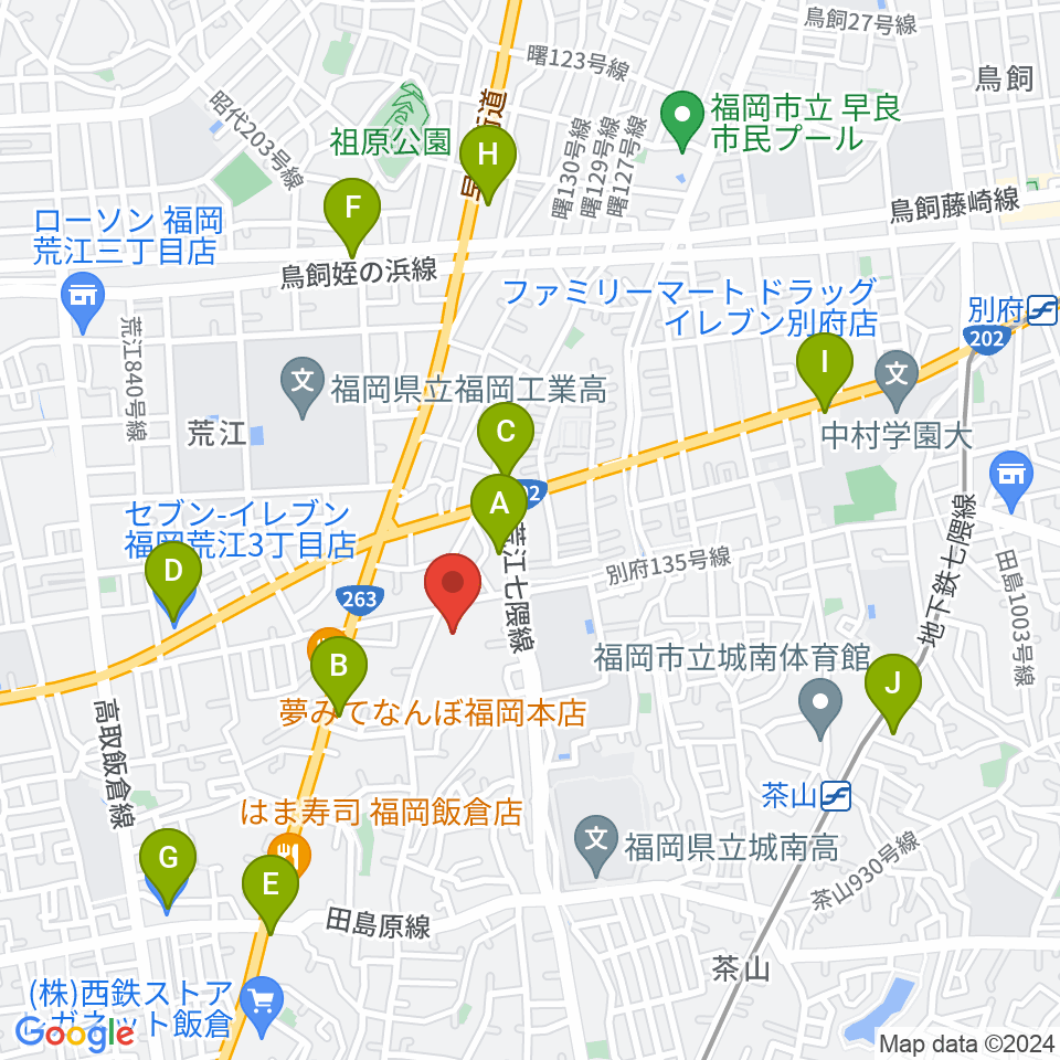 末永文化センター周辺のコンビニエンスストア一覧地図