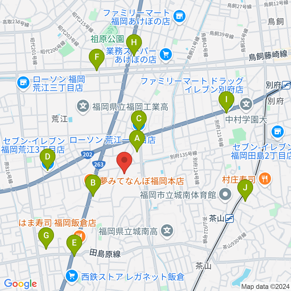 末永文化センター周辺のコンビニエンスストア一覧地図