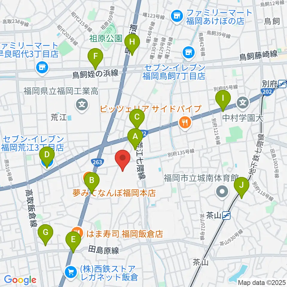 末永文化センター周辺のコンビニエンスストア一覧地図