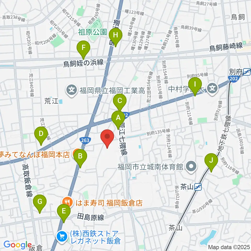 末永文化センター周辺のコンビニエンスストア一覧地図