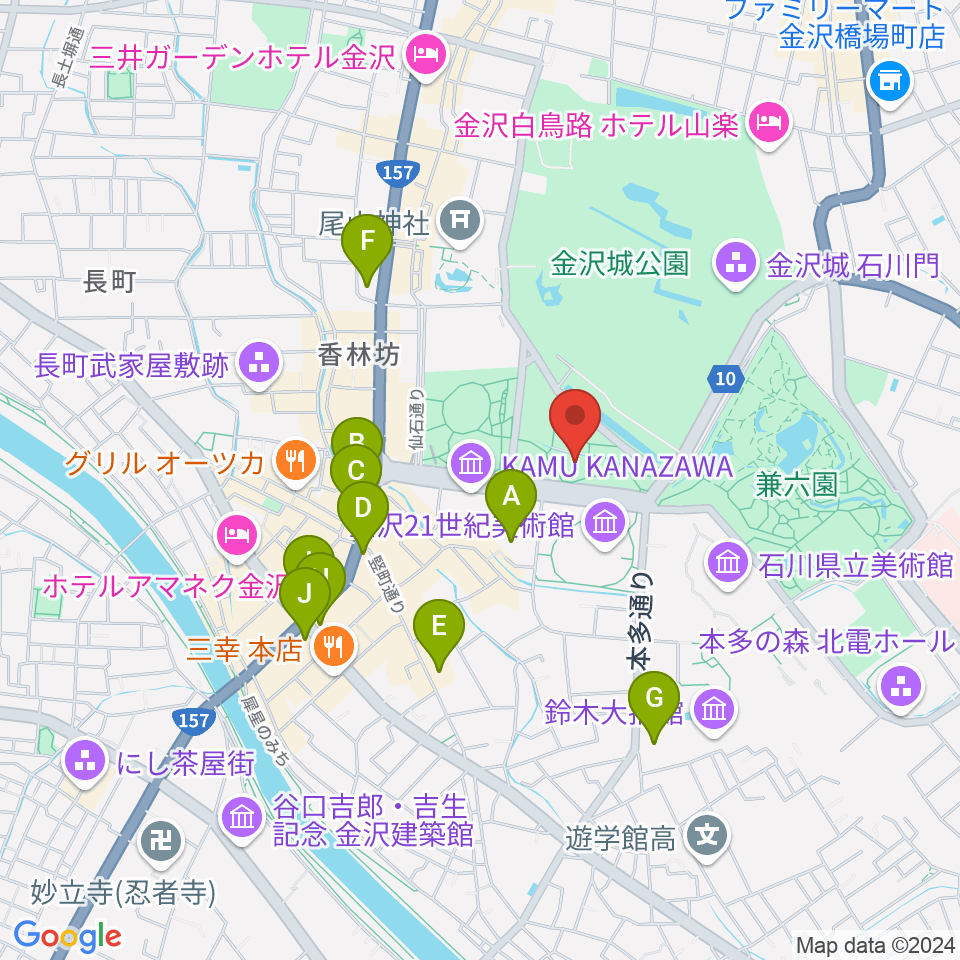 しいのき迎賓館周辺のコンビニエンスストア一覧地図