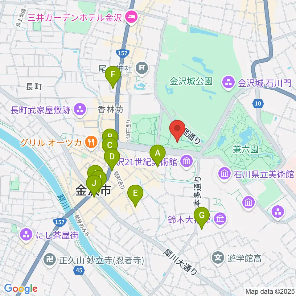 しいのき迎賓館周辺のコンビニエンスストア一覧地図