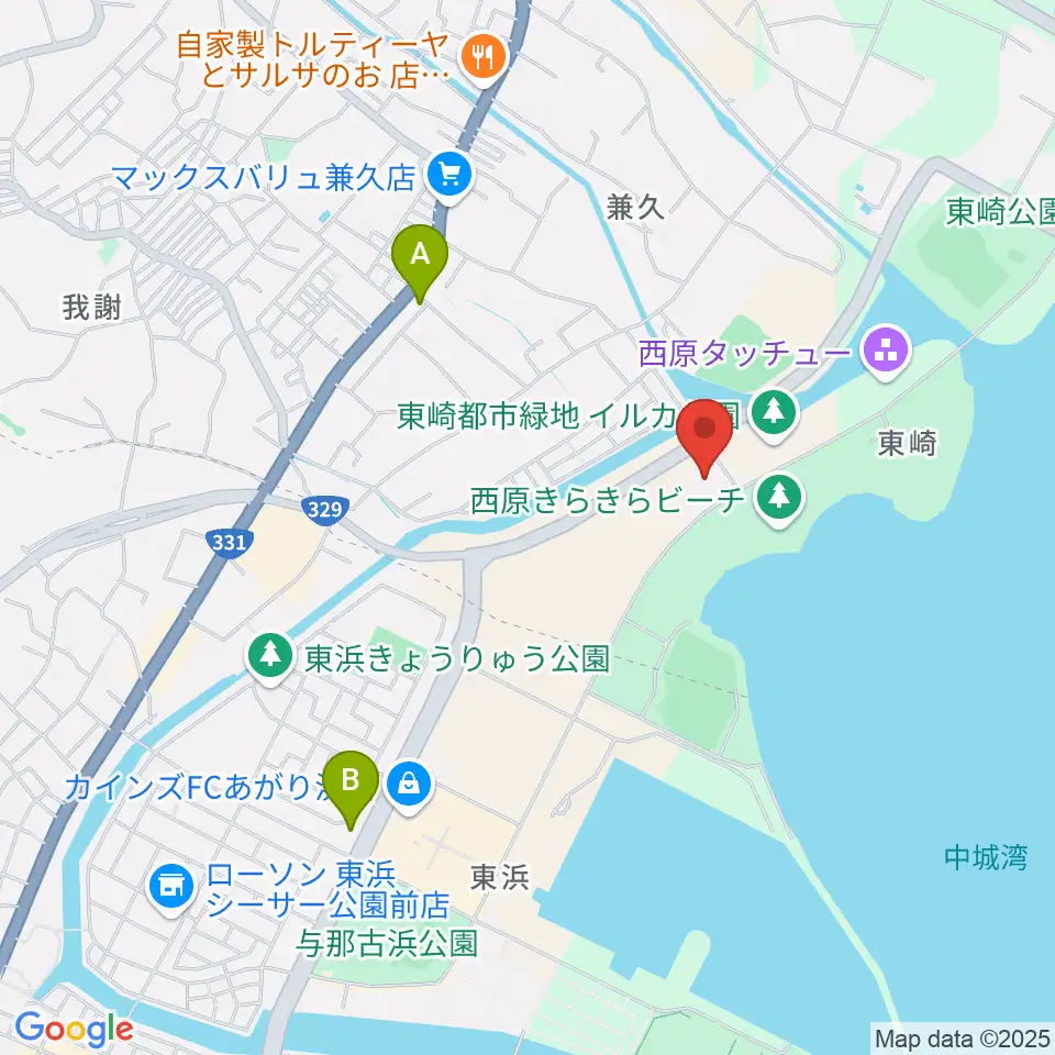 ムーンテラス東崎 Sairaiin音楽堂周辺のコンビニエンスストア一覧地図