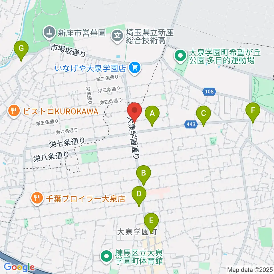 スタジオ ルミエール周辺のコンビニエンスストア一覧地図