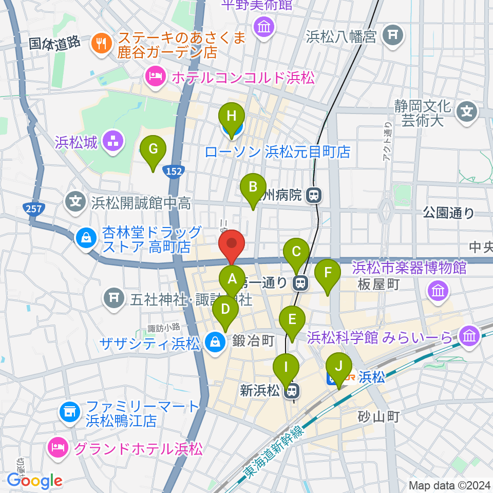 ジャズスポット アナログ周辺のコンビニエンスストア一覧地図