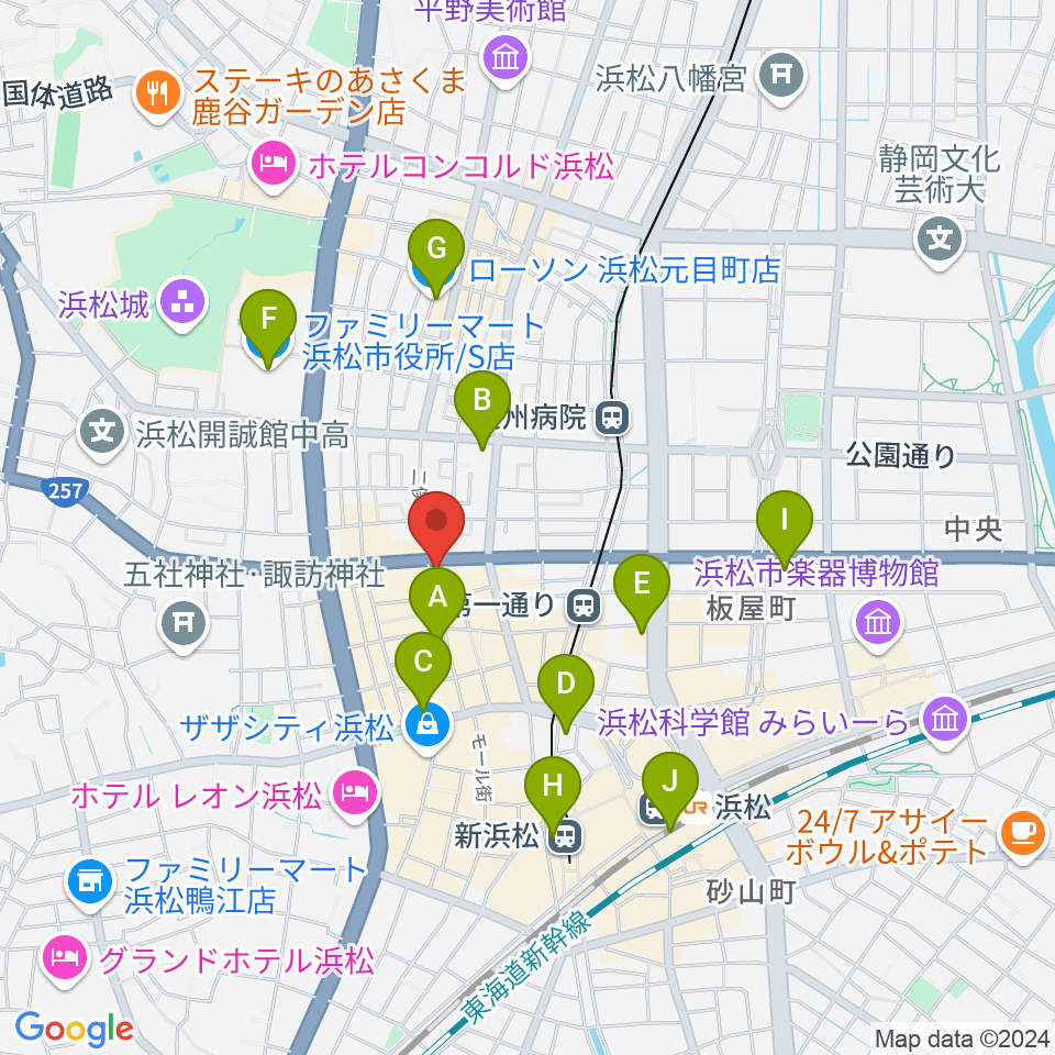 ジャズスポット アナログ周辺のコンビニエンスストア一覧地図