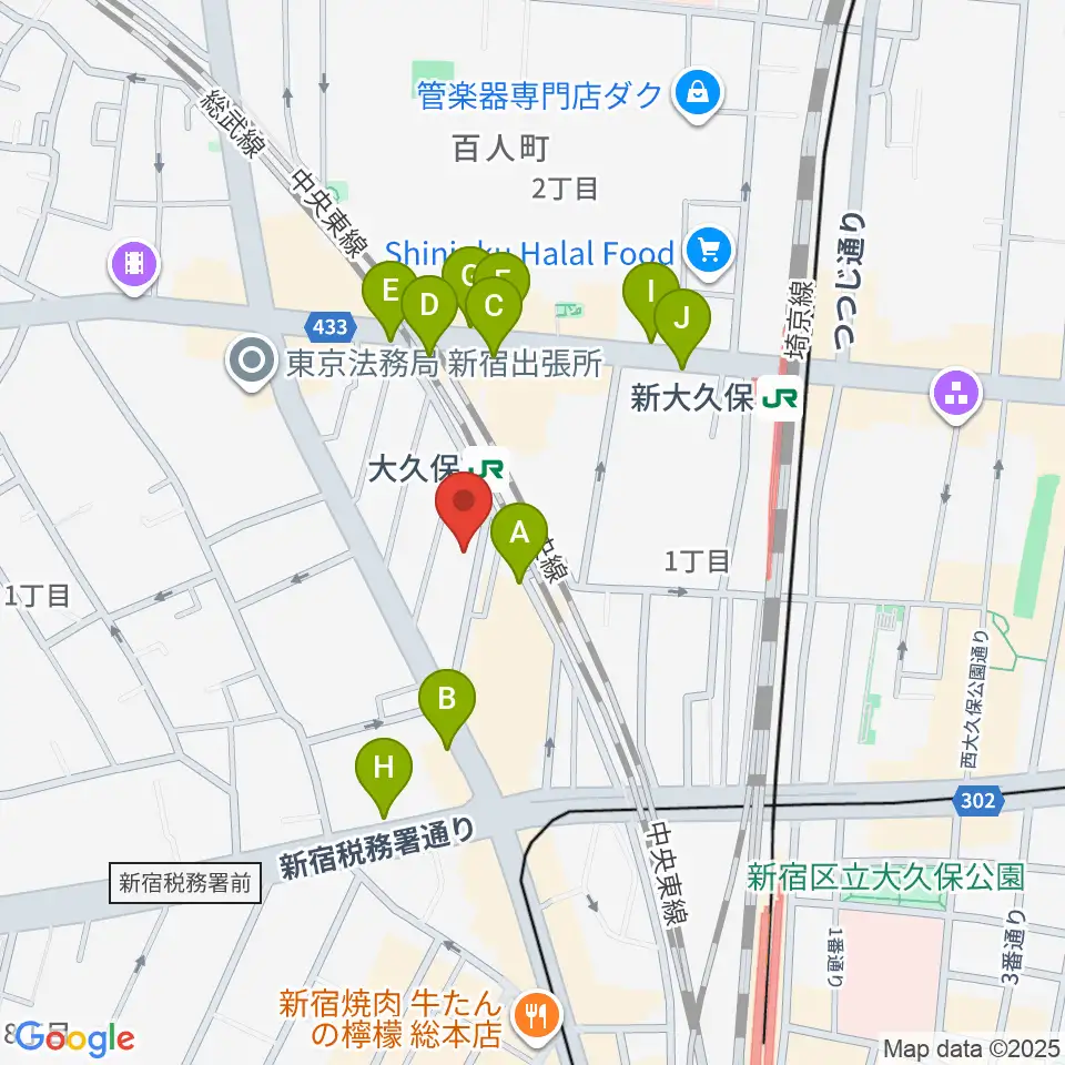 ジェットワン周辺のコンビニエンスストア一覧地図