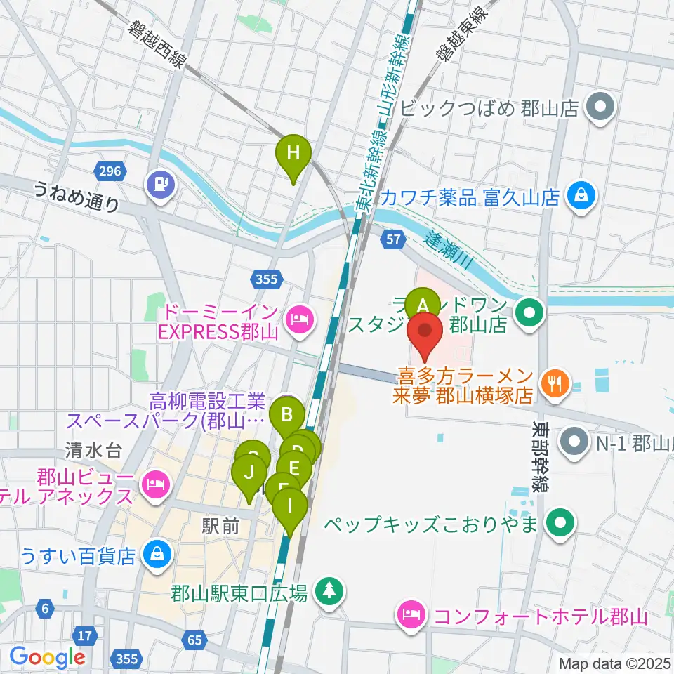 ポラリス保健看護学院メグレズホール周辺のコンビニエンスストア一覧地図