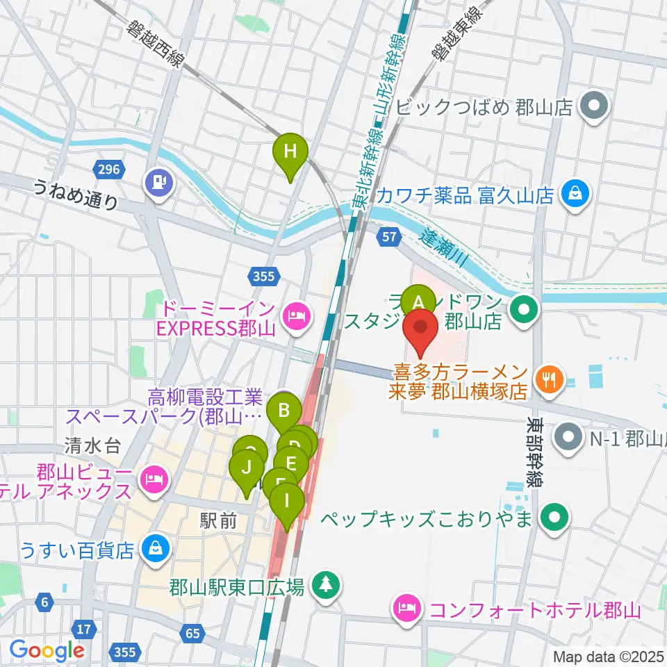 ポラリス保健看護学院メグレズホール周辺のコンビニエンスストア一覧地図
