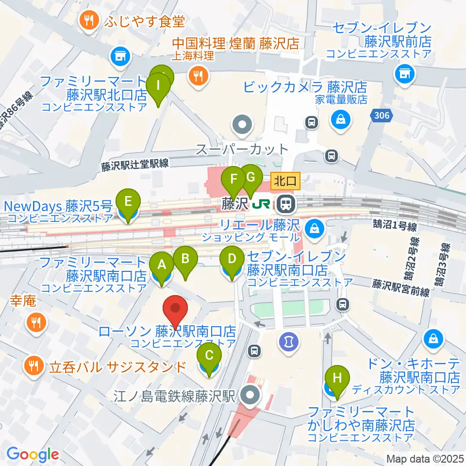 Sound Cafe Bamboo周辺のコンビニエンスストア一覧地図