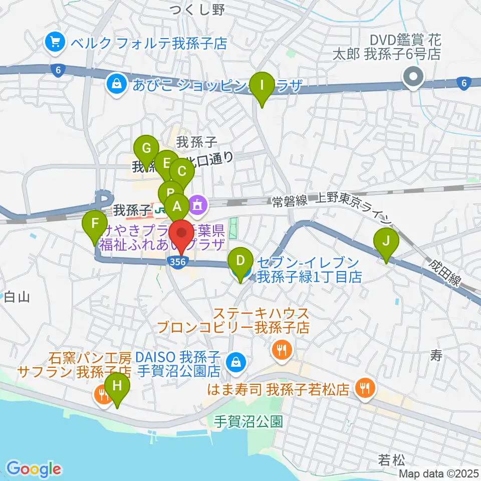 ミリオン楽器 我孫子センター周辺のコンビニエンスストア一覧地図