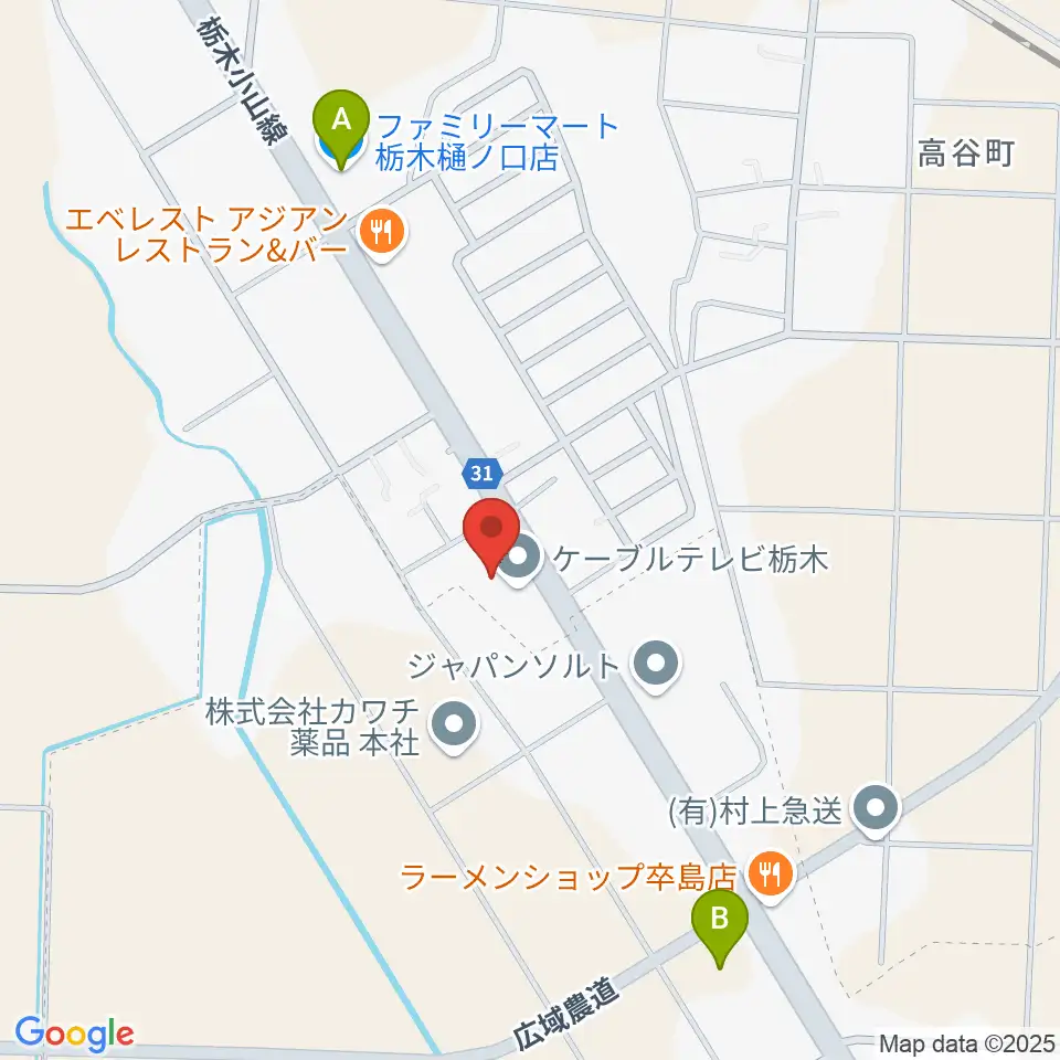 FMくらら857周辺のコンビニエンスストア一覧地図