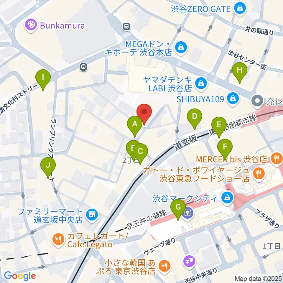 渋谷KO-KO周辺のコンビニエンスストア一覧地図