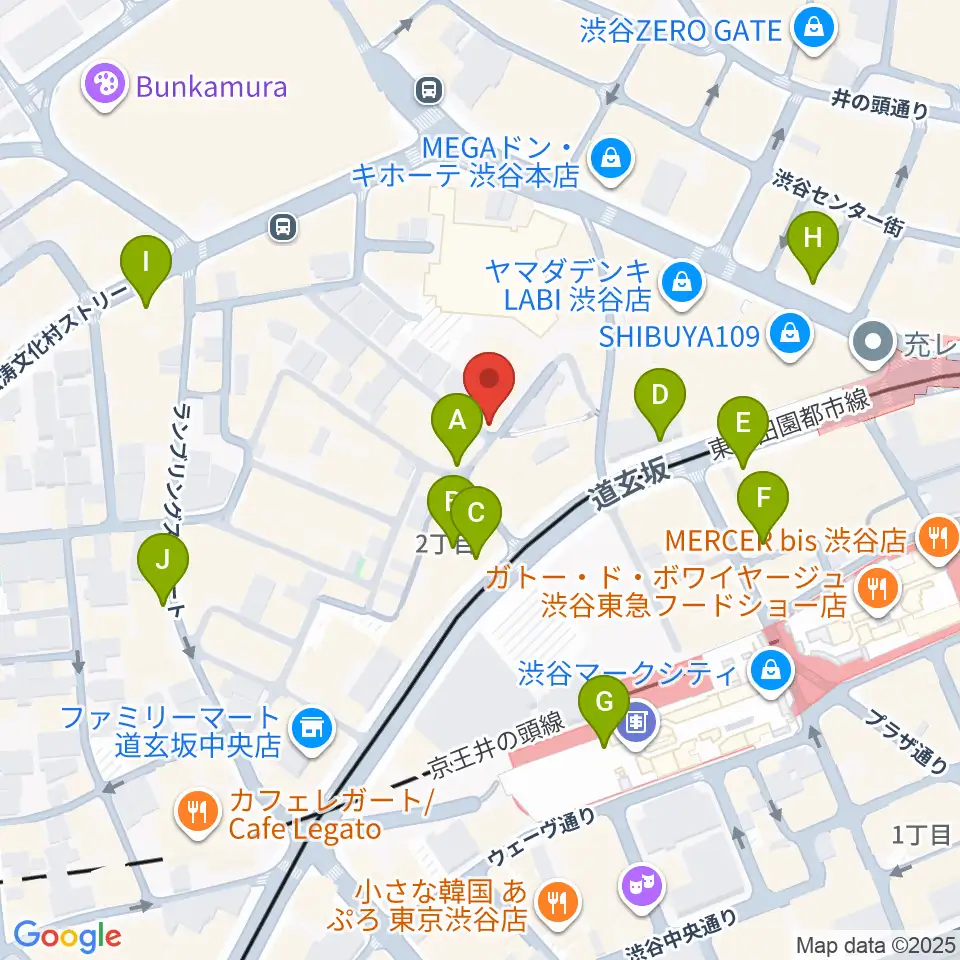 渋谷KO-KO周辺のコンビニエンスストア一覧地図