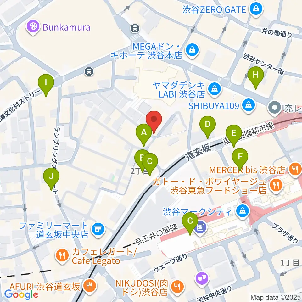 渋谷KO-KO周辺のコンビニエンスストア一覧地図