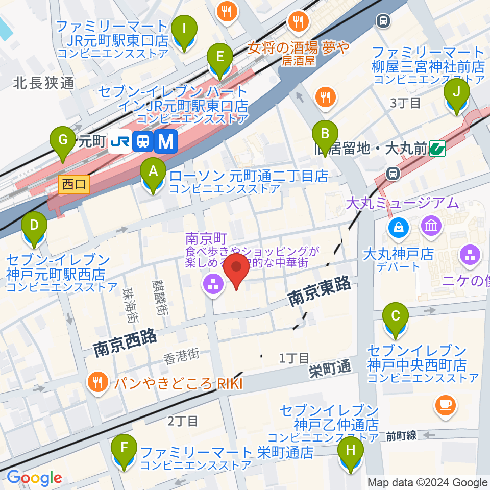 アルチザンハウス神戸周辺のコンビニエンスストア一覧地図