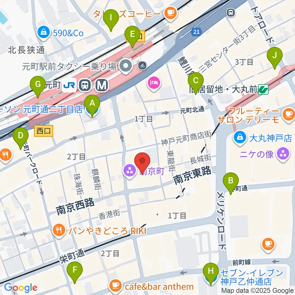 アルチザンハウス神戸周辺のコンビニエンスストア一覧地図