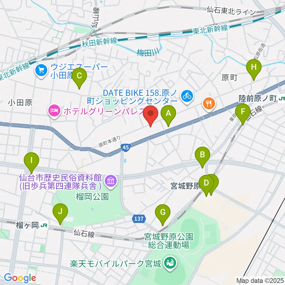 UNION / FUNNEL周辺のコンビニエンスストア一覧地図