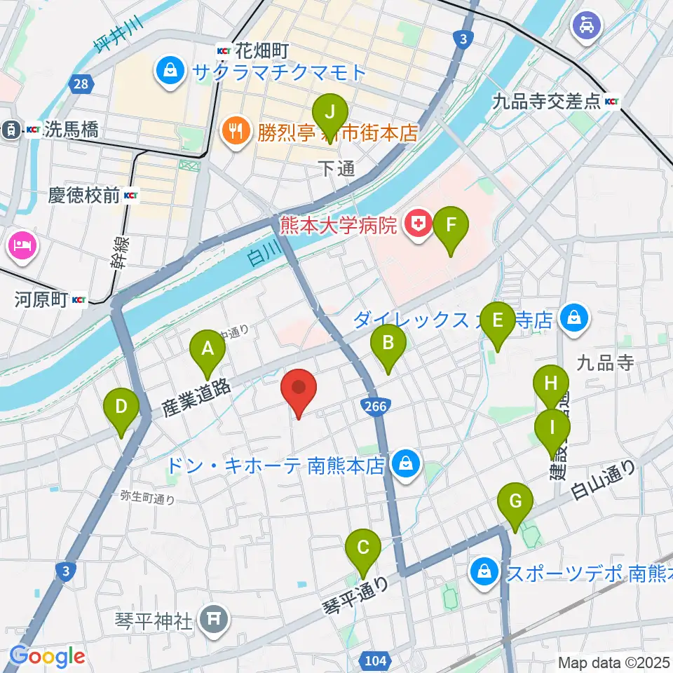 熊本サロンDOLCE周辺のコンビニエンスストア一覧地図