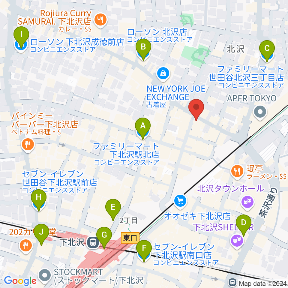 下北沢ムムリック・マーフィー周辺のコンビニエンスストア一覧地図