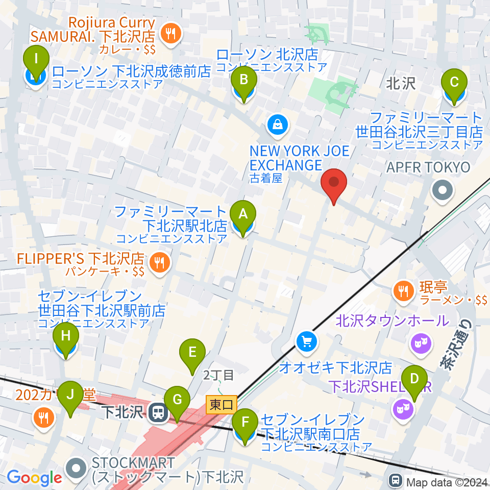 下北沢ムムリック・マーフィー周辺のコンビニエンスストア一覧地図