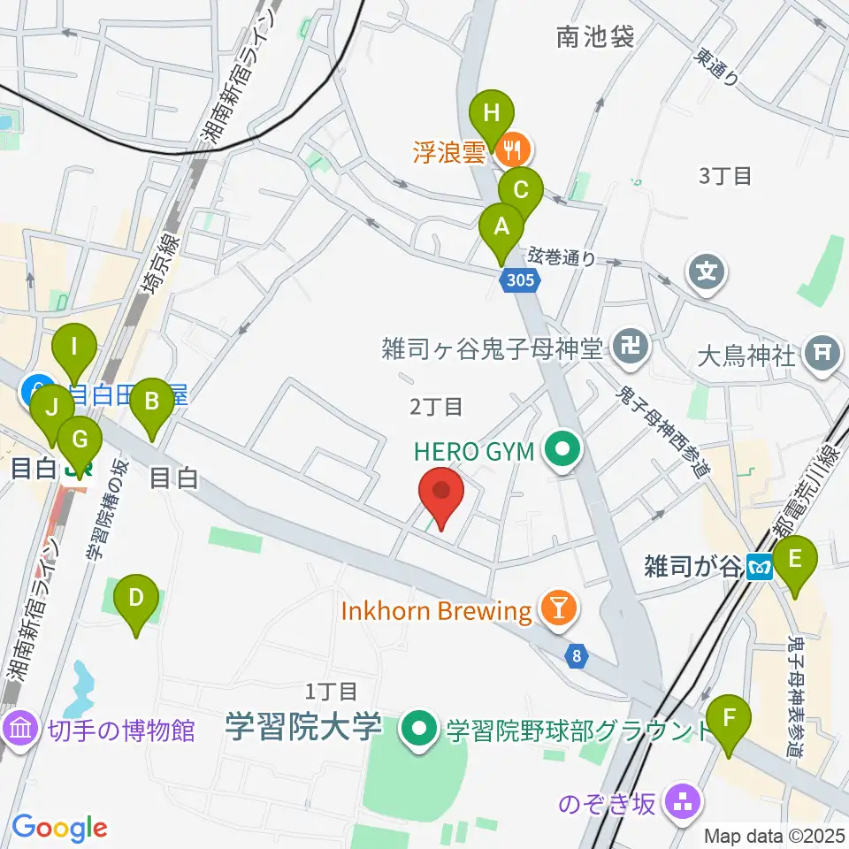 バードランド Birdland Guitars周辺のコンビニエンスストア一覧地図