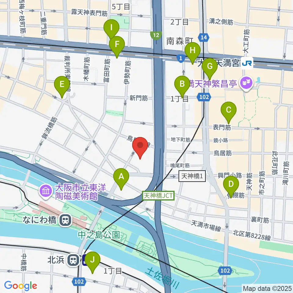 ヒビキミュージックサロン リーヴズ周辺のコンビニエンスストア一覧地図