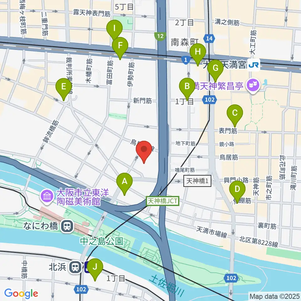 ヒビキミュージックサロン リーヴズ周辺のコンビニエンスストア一覧地図