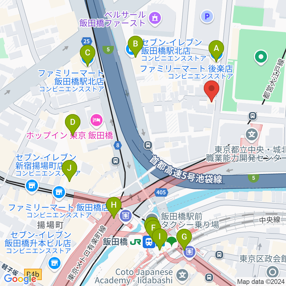 松尾弦楽器 東京店周辺のコンビニエンスストア一覧地図