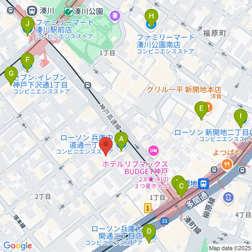 ダイヤ通音楽ホール周辺のコンビニエンスストア一覧地図