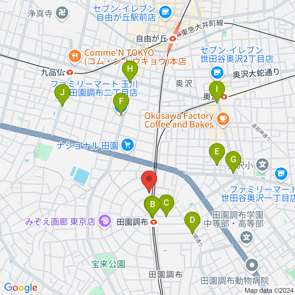 ピアノ調律センター サロン・ド・ウツノミヤ周辺のコンビニエンスストア一覧地図