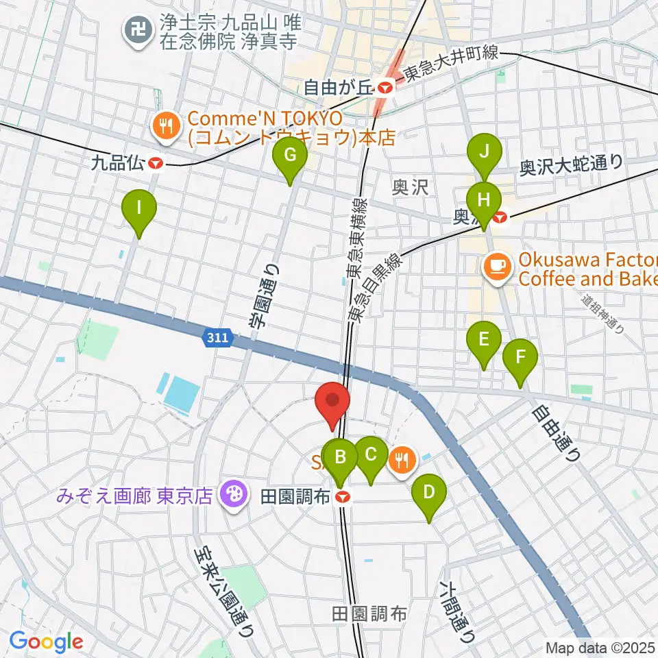 ピアノ調律センター サロン・ド・ウツノミヤ周辺のコンビニエンスストア一覧地図