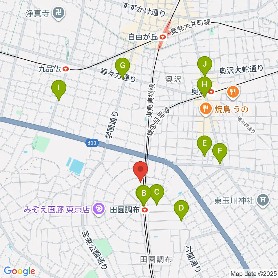 ピアノ調律センター サロン・ド・ウツノミヤ周辺のコンビニエンスストア一覧地図