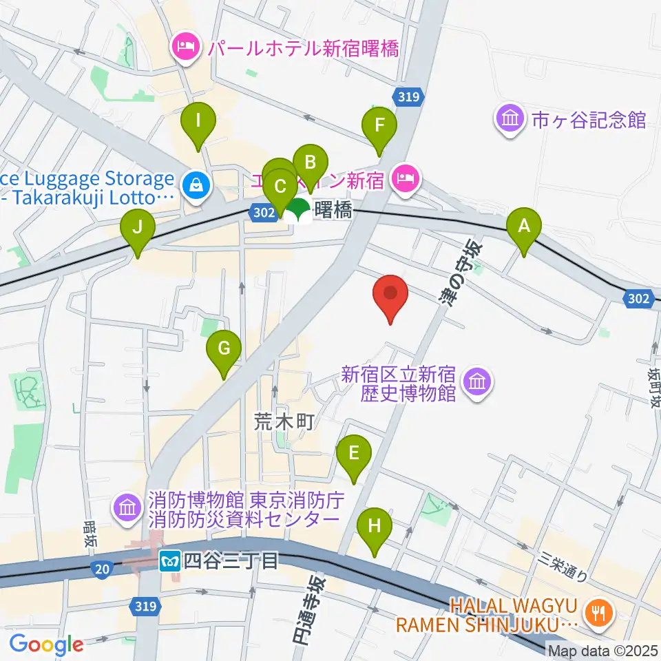 四谷ボビーズ周辺のコンビニエンスストア一覧地図